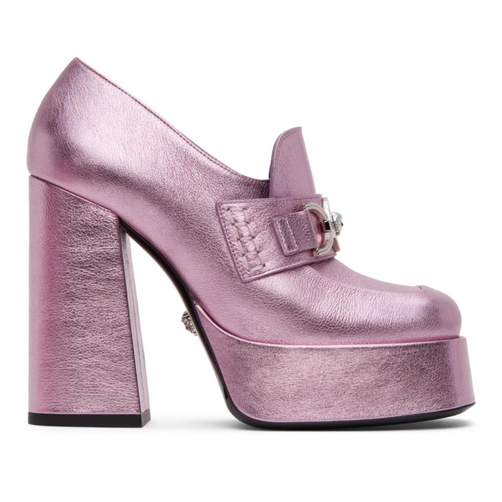 BRAND NEW Authentic!! Versace Pink '95 Medusa Platform Pumps - Picture 11 of 11